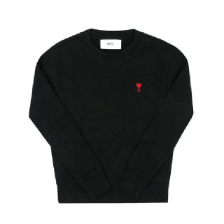 AMI BFUSW035 730 001 아미 드 꾀흐 스몰 하트 로고 공용 맨투맨