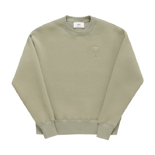 AMI USW025 749 317 아미 드 꾀흐 톤온톤 하트 로고 공용 맨투맨