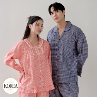 여성 남성 잠옷 세트 홈웨어 커플 실내복 M2154_6154 M허니럼블