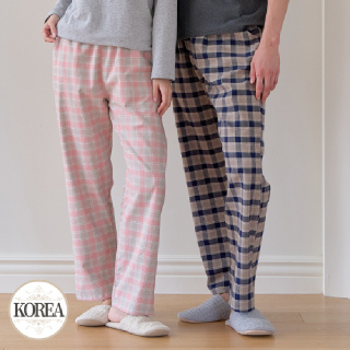 커플 파자마 가을 겨울 잠옷 바지 AP9-335 M멜팅체크