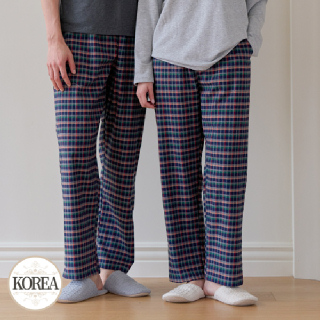 겨울 잠옷 커플 가을 파자마 바지 AP9-338 M워터체크