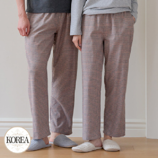 가을 겨울 잠옷 커플 파자마 바지 AP9-337 M어텀체크
