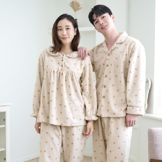 커플 수면 잠옷 남성 여성 겨울 밍크 가족 파자마 패밀리잠옷 보아곰
