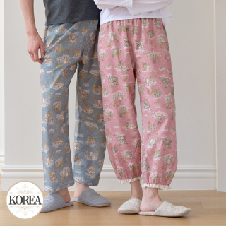 가을 겨울 커플 파자마 잠옷 바지 AP9-427 M어비스