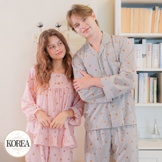 커플 잠옷 세트 여성 남성 신혼 홈웨어 폴리베어 25F332-432