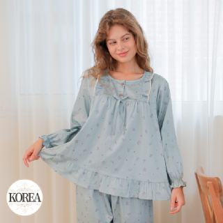 순면 여자 잠옷 세트 홈웨어 25F358-2 플로럴캣