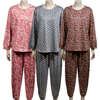 여성스러운 나염 뛰어난 보온성 여성 상하의 세트0124ya