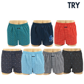 트라이 스페셜 순면 남성 박서 트렁크팬티 7종세트-T6