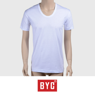 [BYC]면 백색 남성 무지 반팔 런닝