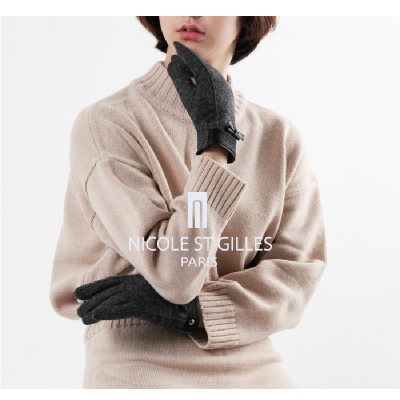 [니콜생질] 여자주름리본 모직장갑