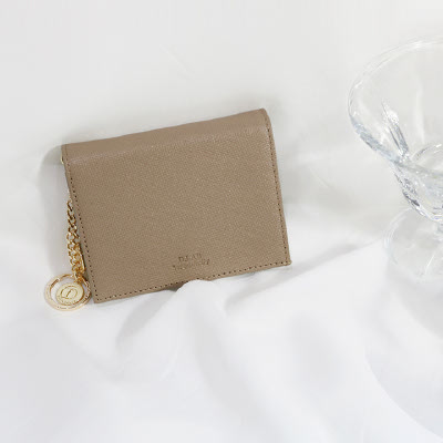 [디랩] D.LAB Minette Half Wallet - Beige / 반지갑