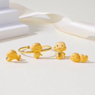 [국제표준금거래소] 24K 순금 뱀 돌반지 뱀띠 3.75g 3종