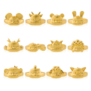 [국제표준금거래소] 십이지신+1 순금 돌반지 1.875g