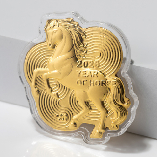 [국제표준금거래소] 0.1g 행운 말 골드바