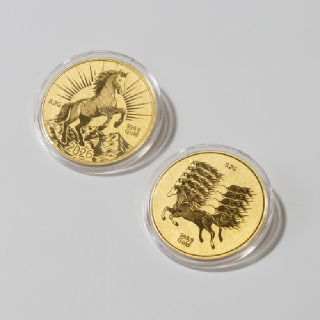 [국제표준금거래소] 0.2g 말 코인 골드바 2종