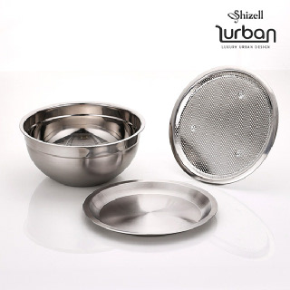 [쉬젤] 러반 채반 플레이팅볼 3종세트(믹싱볼26/플레이팅커버26/타공채반26cm)