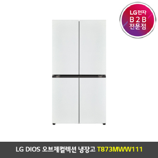 [LG전자] DIOS 오브제컬렉션 냉장고 (T873MWW111) 870L/메탈/화이트