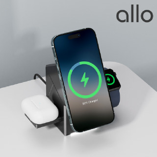 알로코리아 Qi2 프로 3in1 트랜스 폼 고속 무선 충전기 UC320QI2