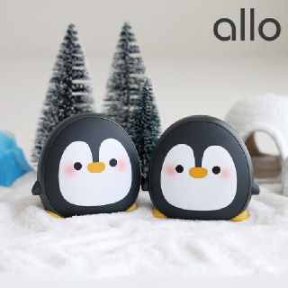 알로코리아 충전식 휴대용 펭귄 전기 전자 핫팩 손난로 보조배터리 5000mAh WM504