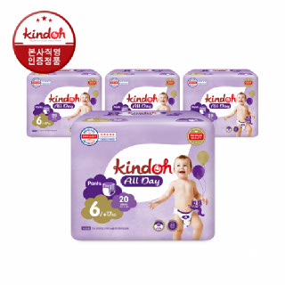 [킨도] 프리미엄 기저귀 뉴올데이 팬티형 6단계 점보 20매x4팩