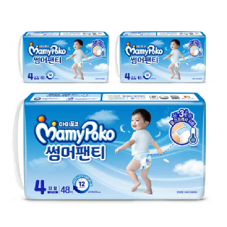 2025 마미포코 썸머팬티 대형 남아 48P*3팩 (총 144P)