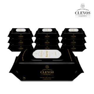 [클레보스] 에센셜 블랙 물티슈 캡형 70매 x 10팩