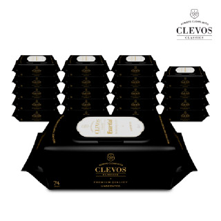 [클레보스] 에센셜 블랙 물티슈 캡형 74매 x 20팩