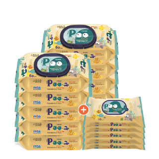 비데물티슈 푸티슈 혼합형 60매x10팩+10매x5팩