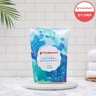 [더블하트] 유아용 세탁세제 1800ml 파우치
