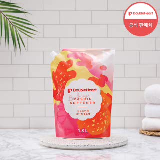 [더블하트] 유아용 섬유유연제 1800ml 파우치 (베이비플로럴)