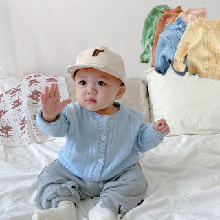 펀칭 솜사탕 남아여아 긴팔 가디건 304923