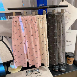 리본 패턴 여아동 와이드 밴딩 팬츠 205598