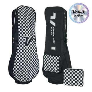 [본사직영] 볼빅 체커보드 경량 골프백 항공커버 항공백