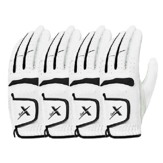 기어엑스 투어 반양피 골프장갑 흰색 남성용 왼손 4장