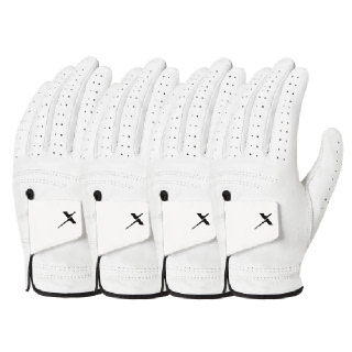 [기어엑스] 더뉴 방수 올양피 골프장갑 남성 왼손착용 흰색 4장