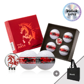 [본사직영] 볼빅 2026년 신년볼 적마 에디션 3피스 골프공 4구 볼마커 선물세트
