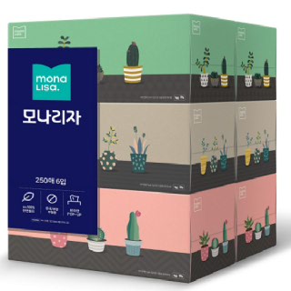[바로바로팜] 벨라지오 미용티슈 250매*6입