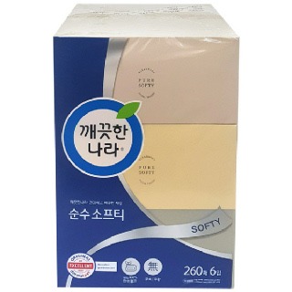 [바로바로팜]깨끗한나라순수소프티260매*6입
