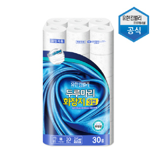 유한킴벌리 두루마리 3겹 화장지 25m 30롤x1팩