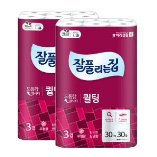 잘풀리는집 퀼팅 30m 30롤 2팩