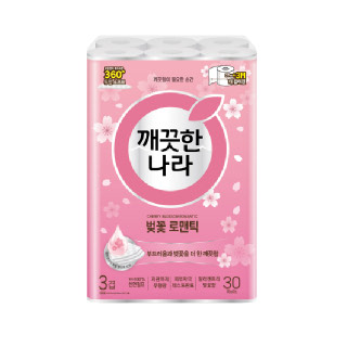 [블프행사] 깨끗한나라 벚꽃로맨틱 30m*30롤(3겹)