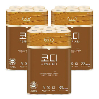 코디 순수 황토 화장지 27m 30롤 X 3개