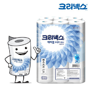 크리넥스 물에 잘 녹는 에어셀 두루마리 화장지 24롤 1팩