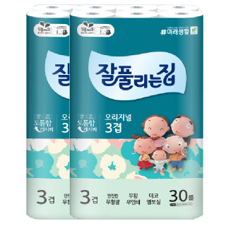 잘풀리는집 오리지널 27m 30롤 2팩