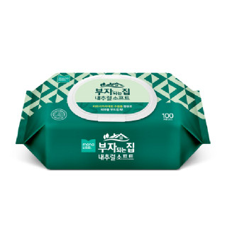 모나리자 부자되는집 내추럴 소프트 100매 캡형 24개 물티슈