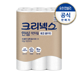 [크리넥스] 안심 키친타올 에코패키지 [120매x12롤] 