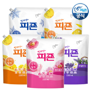 피죤 BEST 섬유유연제 알뜰리필 2300mlx5 일반드럼겸용