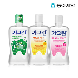 [동아제약] 가그린 스피아민트/피치민트/유자민트 750ml *3개 + (증정)가그린 제로블라스트 100ml*2개