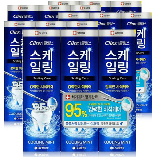 클링스 스케일링 케어 쿨링 민트 치약 100g 3개입 X 5개 무료배송