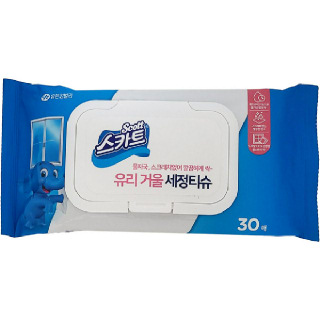유한킴벌리 스카트 유리 거울 세정티슈 30매